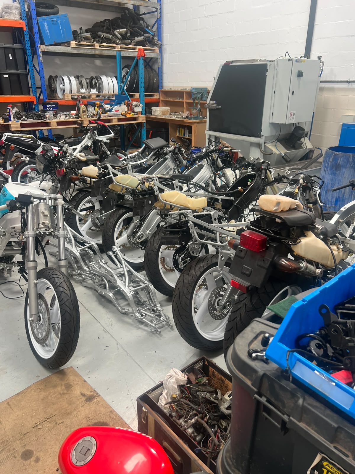 Workshop shelves and frames — projects in progress