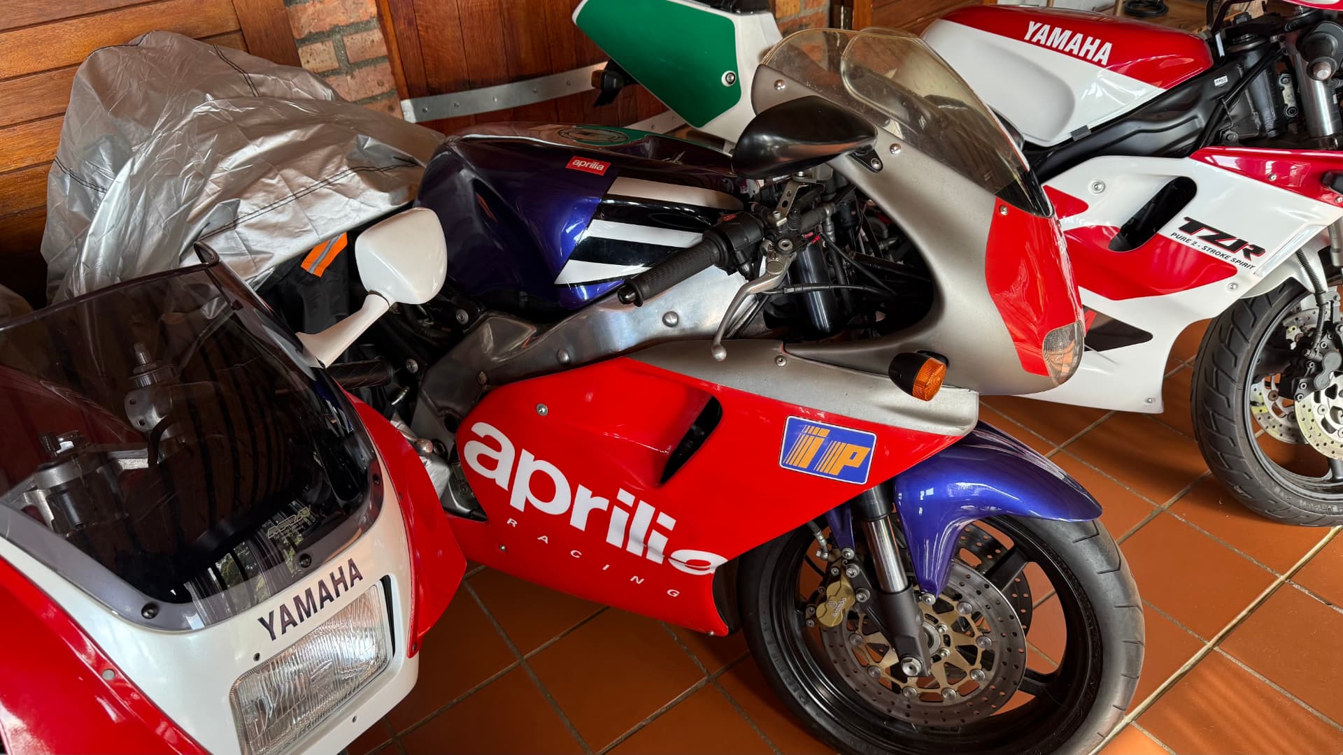 Aprilia two-stroke 250 in Aprilia Racing colours